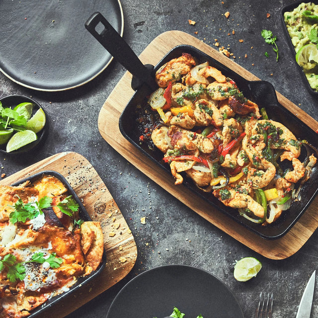 Fajita pan met serveerplank Fajita pan met serveerplank