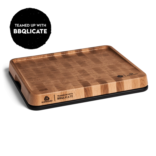 Eikenhouten snijplank inclusief kunststof plank Eikenhouten snijplank inclusief kunststof plank