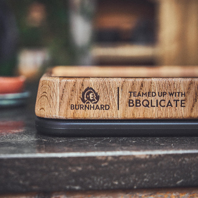 Eikenhouten snijplank inclusief kunststof plank Eikenhouten snijplank inclusief kunststof plank