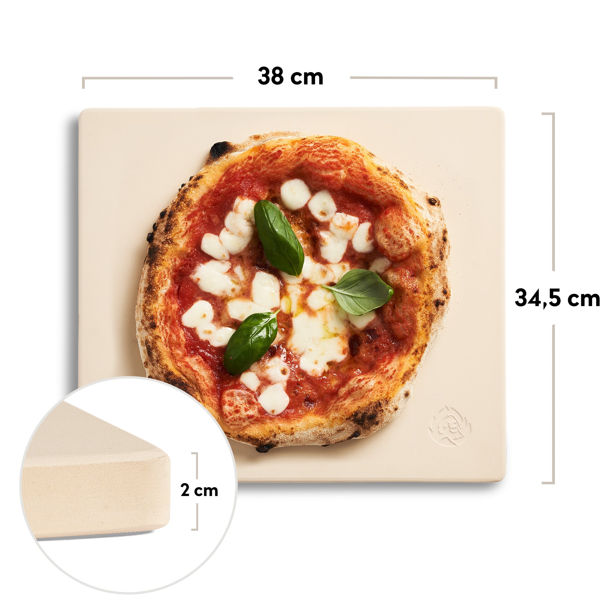 2 cm dikke 34,5 x 38 cm cordieriet pizzasteen 2 cm dikke 34,5 x 38 cm cordieriet pizzasteen