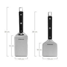 2-delige barbecuespatel en -schraperset