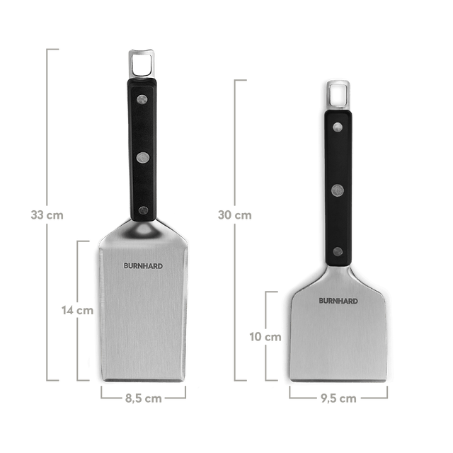 2-delige barbecuespatel en -schraperset