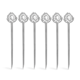 Hamburger satéstokjes set van 6