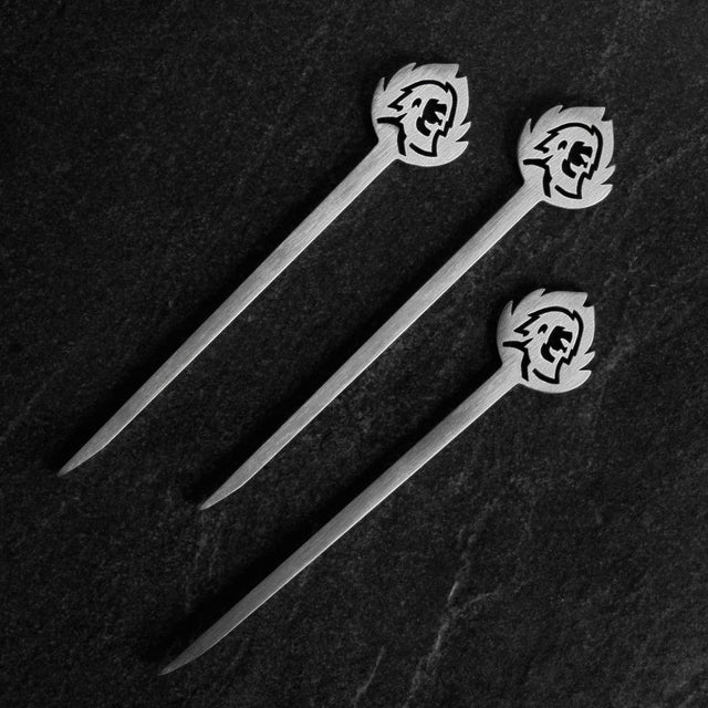 Hamburger satéstokjes set van 6