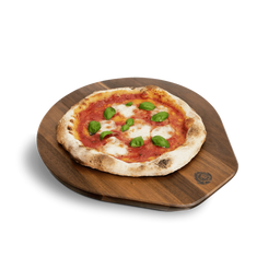 Pizzasteen met pizzabodem, pizzaschilmes en pizzabord