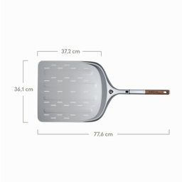 946052 Pizzaplaat 14 inch, 77,6 cm breed gemonteerd, oppervlak voor pizza 37,2 cm lang en 36,1 cm breed