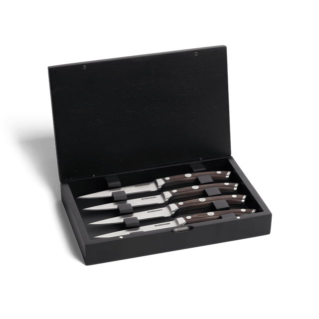 Steakmessenset 4 stuks incl. acaciahouten kist