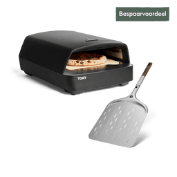 TONY gas pizzaoven met pizzaschep set 2-dlg.