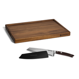 Acaciahouten snijplank met RAGNAR keukenmes